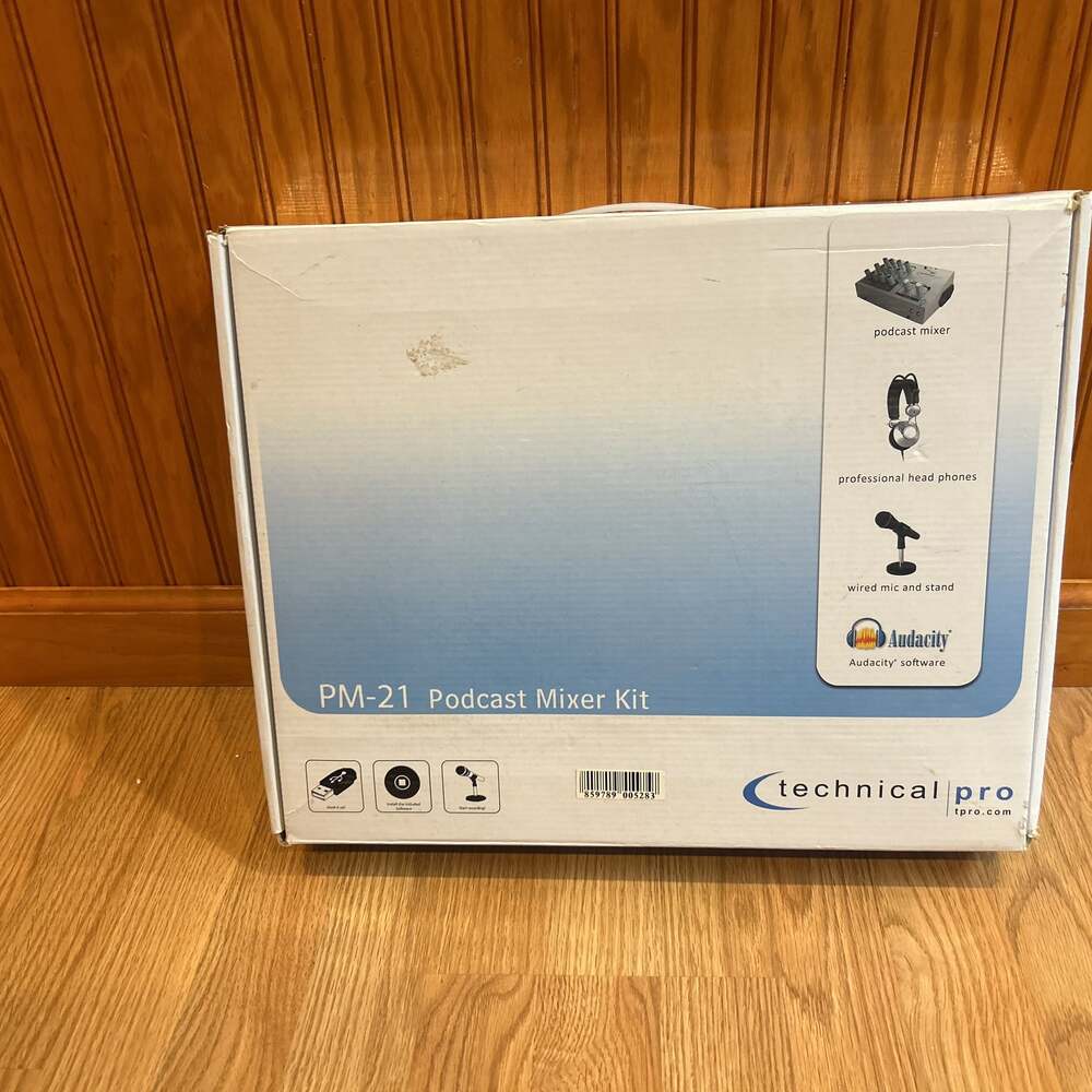 Technical Pro PM-21 Podcast Mixer Kit with Microphone and Stand
